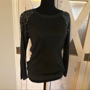 Express Rhinestone Knit Sweater